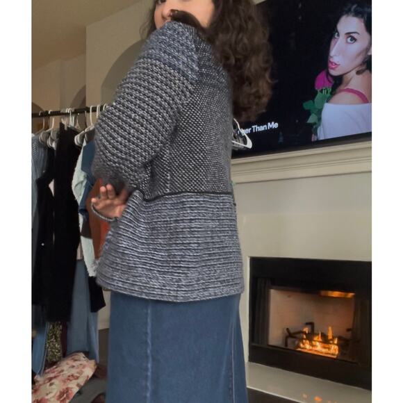 2000s Boho Chic Blue Distressed Patchwork Jacket - Picture 7 of 7